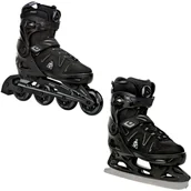 Rolki - Rolki Raven Inlineskates Pulse PRO z wymienną płozą regulowane czarne r. 40-43 - miniaturka - grafika 1