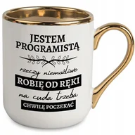 Kubki - KUBEK ELEGANT PREZENT DLA PROGRAMISTY RZECZY NIEMOŻLIWE ROBIĘ OD RĘKI WZORY - miniaturka - grafika 1