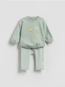 Komplety dla niemowląt - Reserved - Bawełniany komplet - jasnozielony - miniaturka - grafika 1