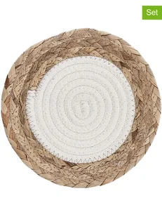 Zeller Podstawki (2 szt.) "Boho Kitchen" w kolorze jasnobrązowo-białym - Ø 20 cm - Pozostałe akcesoria kuchenne - miniaturka - grafika 1