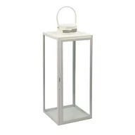 Świeczniki - Dekoria Lampion Metalowy Elegance White 63 cm 20x20x63cm 810-311 - miniaturka - grafika 1