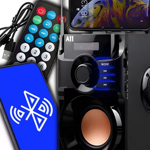 Głośnik Bluetooth Boombox Mobilny USB RADIO LED Bezprzewodowy Przenośny MP3 A11 - Głośniki przenośne - miniaturka - grafika 1