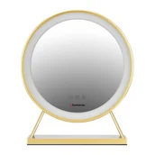 Lusterka do makijażu - Humanas Lusterko kosmetyczne HUMANAS HS-HM04 Złoty - miniaturka - grafika 1