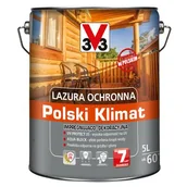 Farby i impregnaty do drewna - Lazura ochronna Polski Klimat impregnująco-dekoracyjna 5 l dąb złocisty - miniaturka - grafika 1