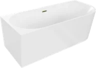 Wanny - Mexen Mia wanna wolnostojąca narożna lewa 160 x 75 cm, biała, przelew złoty - 52691607500L-50 - miniaturka - grafika 1