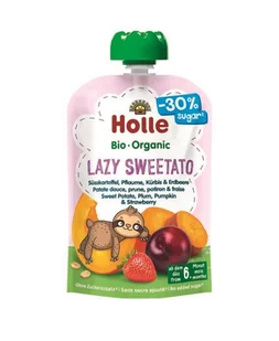 Holle Mus warzywno-owocowy Lazy Sweetato batat, śliwka, dynia, truskawka po 6. miesiącu życia 100 g Bio - jedzenie - Desery dla dzieci - miniaturka - grafika 1