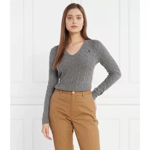 POLO RALPH LAUREN Wełniany sweter | Regular Fit | z dodatkiem kaszmiru - Swetry damskie - miniaturka - grafika 1