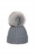 Czapki dla dzieci - Czapka dziecięca Ander dla dziecka zimowa wełna merino Ollo Dark Grey 44 - miniaturka - grafika 1