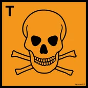 Systemy ekspozycyjne i znaki informacyjne - LA010 SUBSTANCJA TOKSYCZNA, PN - PŁYTA PCV 1MM; (100X100MM) - miniaturka - grafika 1