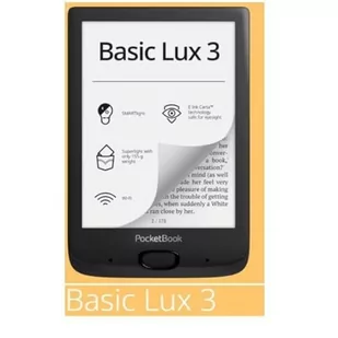 PocketBook Basic Lux 3 Ink Black (PB617-P-RU) - Czytniki ebooków - miniaturka - grafika 1