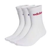 Skarpetki damskie - Skarpety adidas Linear Crew Cushioned Socks 3 Pairs białe KD1716 - miniaturka - grafika 1
