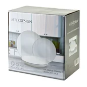 Talerze - LEA SIMPLE Komplet obiadowy 18czczarny pasek - miniaturka - grafika 1