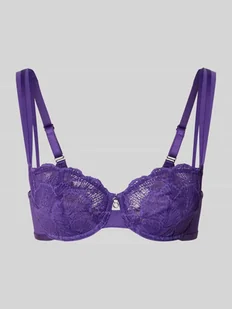 Biustonosz typu balkonetka z obszyciem koronką - Biustonosze - miniaturka - grafika 1