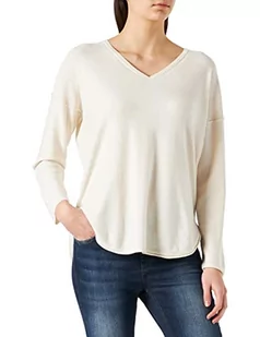 Part Two Damski sweter Iliviasapw dekolt w szpic, szary sweter biały, Biały szary, 3XL - Swetry damskie - miniaturka - grafika 1