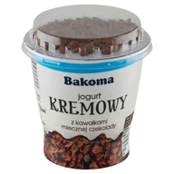 Kefiry, jogurty, maślanki - Bakoma Jogurt kremowy z kawałkami mlecznej czekolady 127 g - miniaturka - grafika 1