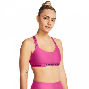 Biustonosz treningowy Under Armour Crossback Low - różowy - UNDER ARMOUR - Bielizna sportowa damska - miniaturka - grafika 1