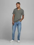 Koszulki męskie - Jack & Jones Koszulka w kolorze khaki - miniaturka - grafika 1
