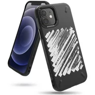 Etui i futerały do telefonów - RINGKE Onyx Design wytrzymałe etui pokrowiec iPhone 12 mini czarny (Paint) (OXAP0028) OXAP0028 - miniaturka - grafika 1