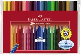 Faber-Castell Flamastry Grip 20 kolorów - Przybory szkolne - miniaturka - grafika 1