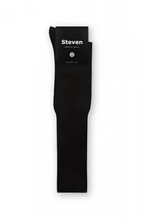 Steven 008 merino czarne podkolanówki męskie - Skarpetki męskie - miniaturka - grafika 1