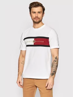 Koszulki męskie - Tommy Hilfiger T-Shirt ICONS Insert MW0MW25064 Biały Regular Fit - grafika 1