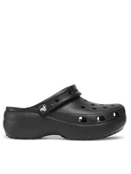 Klapki i japonki damskie - Crocs Klapki Classic Platform Clog 206750 Czarny - miniaturka - grafika 1