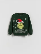 Bluzy i sweterki niemowlęce - Reserved - Świąteczny sweter Grinch - zielony - miniaturka - grafika 1