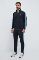 Dresy męskie - adidas dres męski kolor czarny - miniaturka - grafika 1