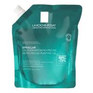 Peelingi i scruby do twarzy - La Roche-Posay Effaclar, micro-peeling żel, zapas, 400 ml - miniaturka - grafika 1