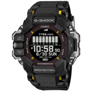 Zegarek Czarny zegarek Casio GPR-H1000-1ER G-Shock MASTER OF G - LAND RANGEMAN SOLAR GPS 6 SENSORS - Zegarki męskie - miniaturka - grafika 1