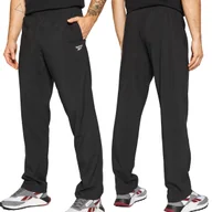 Spodnie męskie - Reebok męskie spodnie dresowe czarne treningowe prosta nogawka FP9170 S - miniaturka - grafika 1