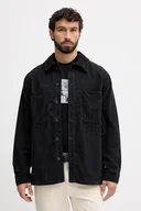 Koszule męskie - Armani Exchange koszula sztruksowa męska kolor granatowy regular z kołnierzykiem klasycznym XM001588 AF18825 - miniaturka - grafika 1