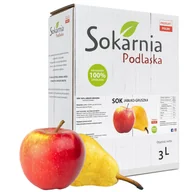 Soki i napoje niegazowane - SOK JABŁKO GRUSZKA 3L 100% Tłoczony Naturalny Smak Źródło Witamin Bez Cukru - miniaturka - grafika 1