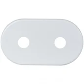 Akcesoria grzewcze - Rozeta maskująca płaska podwójna 16 mm biała - miniaturka - grafika 1