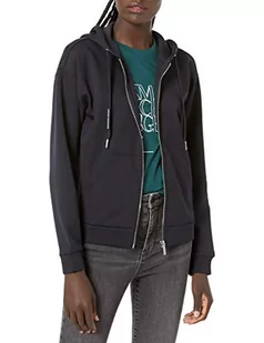 Armani Exchange Damska bluza z kapturem z logo Circle Back Zip Up, grantowy, L - Bluzy damskie - miniaturka - grafika 1