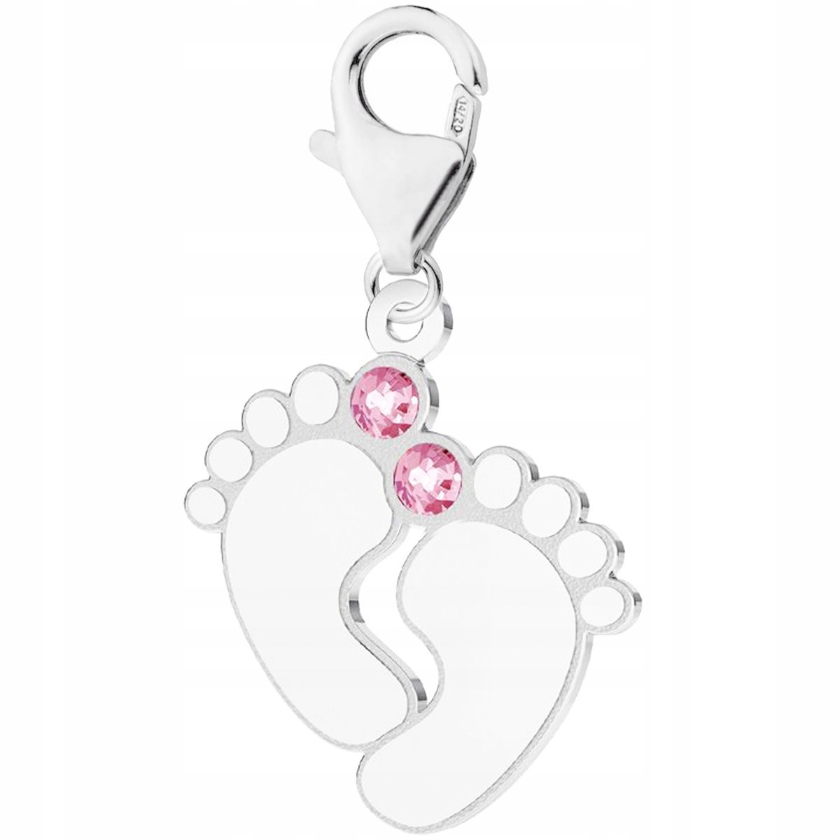 Zawieszka Srebrna Dziecięce Stópki Stopy Dziecka Family Rodzina SREBRO 925