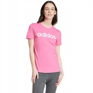 Koszulki i topy damskie - Koszulka damska adidas Loungewear Essentials Slim Logo Tee różowa IY9191 XS - miniaturka - grafika 1