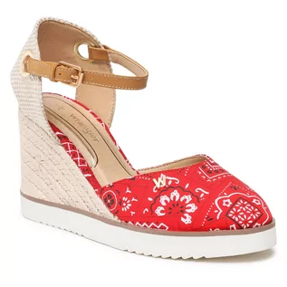 Espadryle damskie - Espadryle WRANGLER - Isla WL21621A  Bandana Red 883 - grafika 1