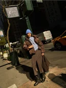 Płaszcze damskie - Reserved - Skórzane kozaki biker - czarny - miniaturka - grafika 1