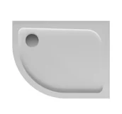 Brodziki prysznicowe - Polimat Oris Brodzik półokrągły 100x80 cm prawy biały 00069 - odbiór osobisty: Kraków, Warszawa - miniaturka - grafika 1