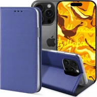 Etui i futerały do telefonów - ETUI Z KLAPKĄ DO APPLE IPHONE 16 PRO GRANATOWE ZAMYKANE MAGNETYCZNE KABURA - miniaturka - grafika 1