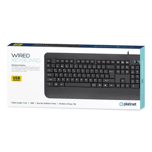 PLATINET WIRED USB US BLACK KEYBOARD [45656] - Klawiatury - miniaturka - grafika 1