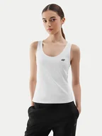 Koszulki i topy damskie - 4F Top 4FWSS24TSLEF041 Biały Slim Fit - miniaturka - grafika 1
