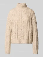 Swetry damskie - Sweter o kroju oversized z mieszanki wełny z alpaki i bawełny - miniaturka - grafika 1