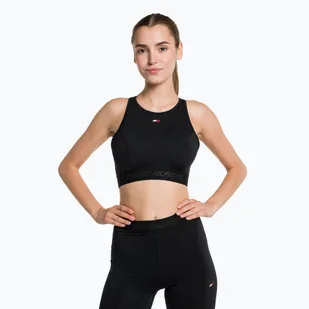 Biustonosz Tommy Hilfiger Mid Intensity High Neck Core black - Bielizna sportowa damska - miniaturka - grafika 1