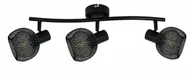 Lampy sufitowe - Lampa loretto 3 płomienna czarna listwa - miniaturka - grafika 1