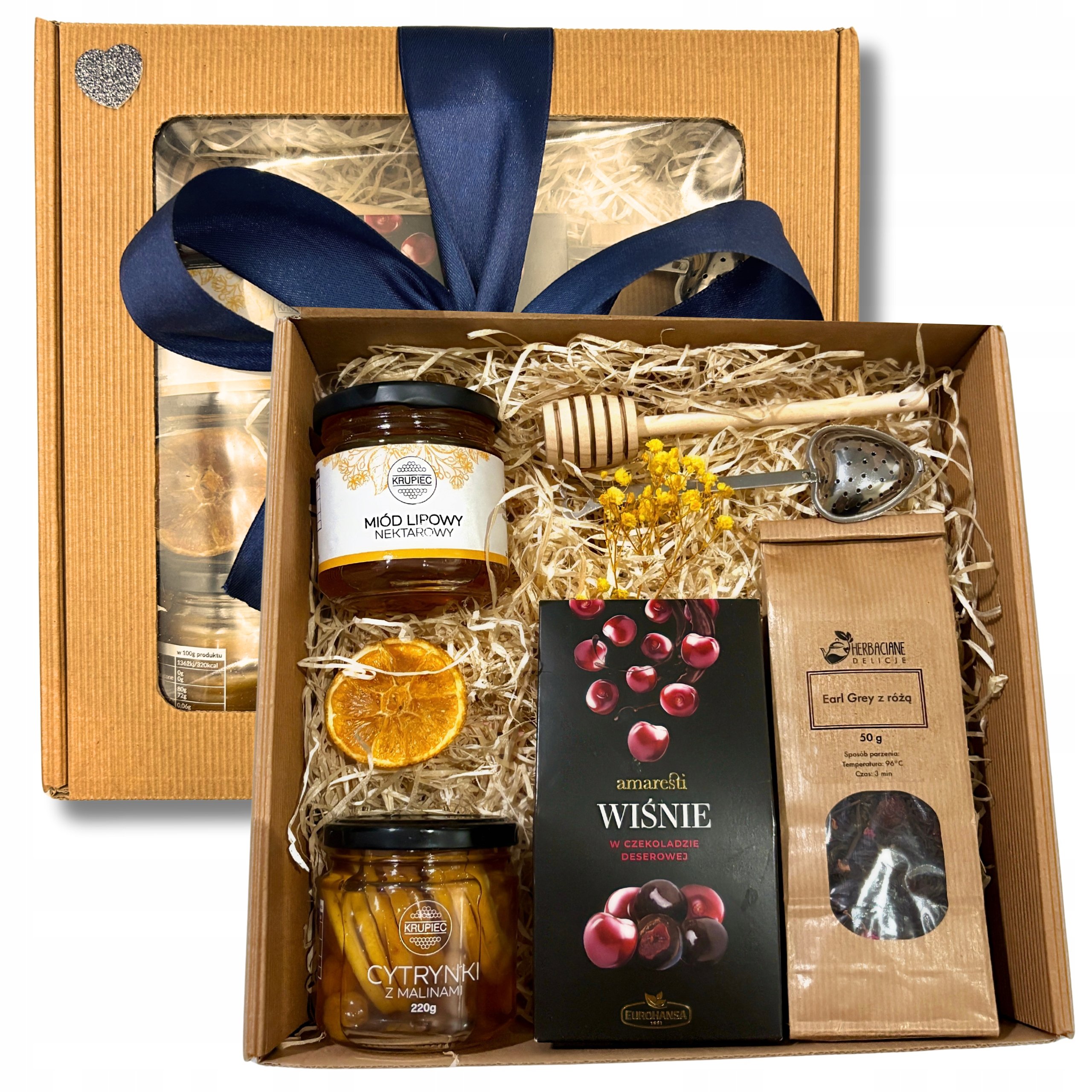 Zestaw Prezentowy Box Dla Niej Lub Dla Niego Herbata Wiśnie Miód