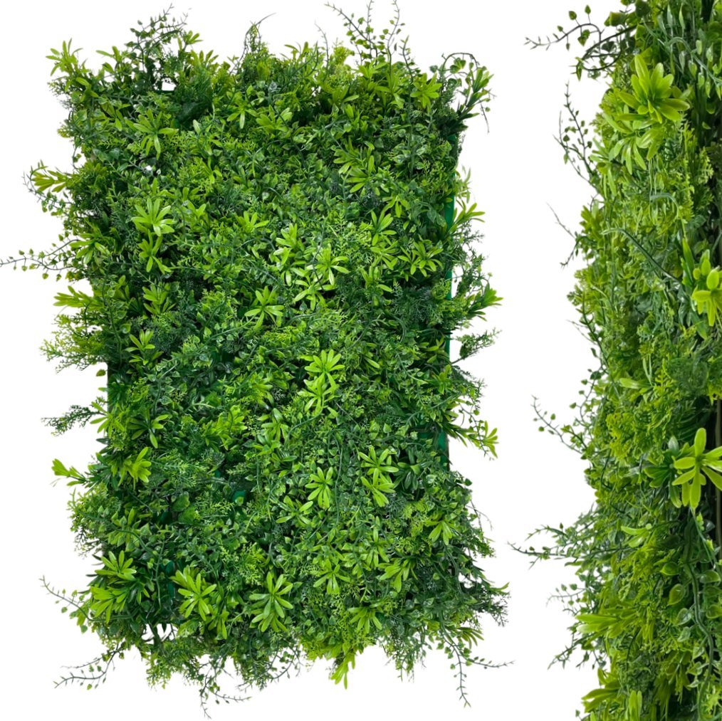 ZIELONA ŚCIANA - PANEL ROŚLINNY FILODENRDON, TUJA I ROZCHODZINK OGRODY WERTYKALNE ZIELONE ŚCIANY