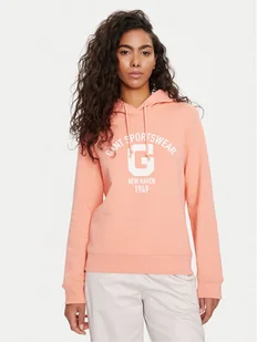 Gant Bluza Logo 4200847 Pomarańczowy Relaxed Fit - Bluzy damskie - miniaturka - grafika 1