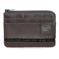 Portfele - Pepe Jeans Torebka z paskiem na karty Brązowy 11x7x1,5 cm Skóra by Joumma Bags, Brązowy brązowy, Talla única, Portfel na karty - miniaturka - grafika 1